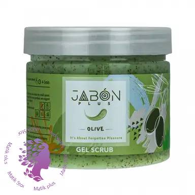 ژل اسکراب لایه بردار ژبن پلاس (Jabon plus) مدل Olive وزن 375 گرم