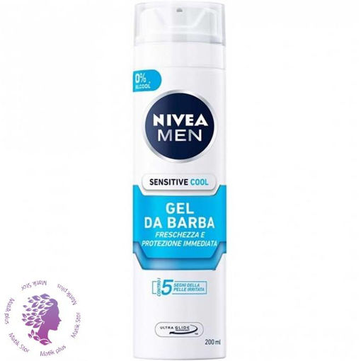 ژل اصلاح مردانه مدل sensitive cool فاقد الکل مناسب پوست حساس 200 میل