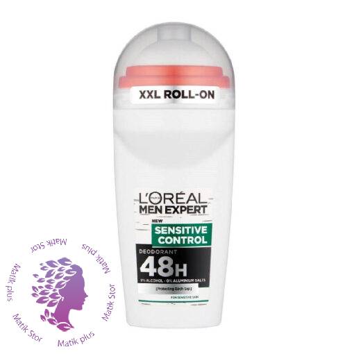 مام رول ضد تعریق لورال مدل loreal men expert sensitive control حجم ۵۰ میل