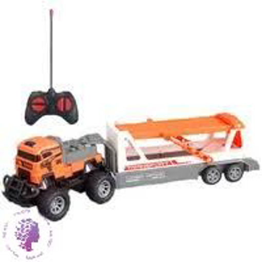 ماشین اسباب بازی کنترلی تریلی بارکش حمل خودرو کد 3718T