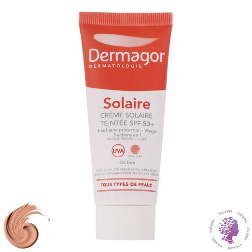 کرم ضدآفتاب رنگی، با SPF50، مدل 3 در 1، محافظ UVA، فاقد چربی، مناسب پوست‌های مختلط، حجم 40 میلی‌لیتر