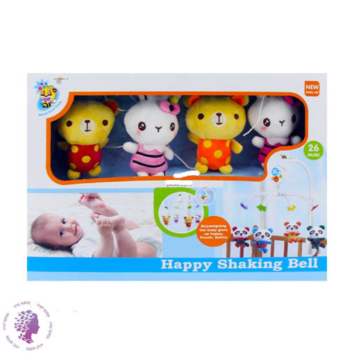 آویز تخت نوزاد طرح خرس و خرگوش کد D111