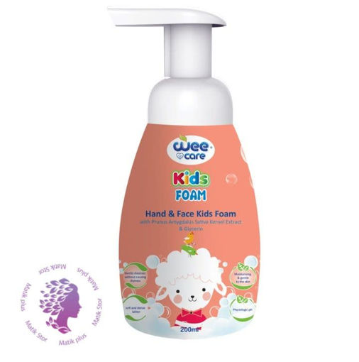 فوم شست و شوی دست و صورت کودک مدل عصاره بادام wee care
