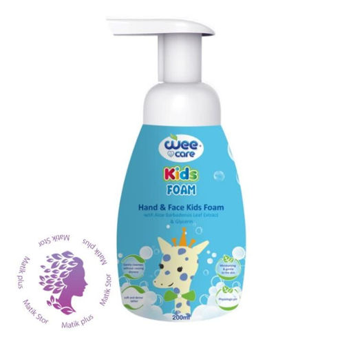 فوم شست و شوی دست و صورت کودک مدل عصاره آلوئه ورا wee care