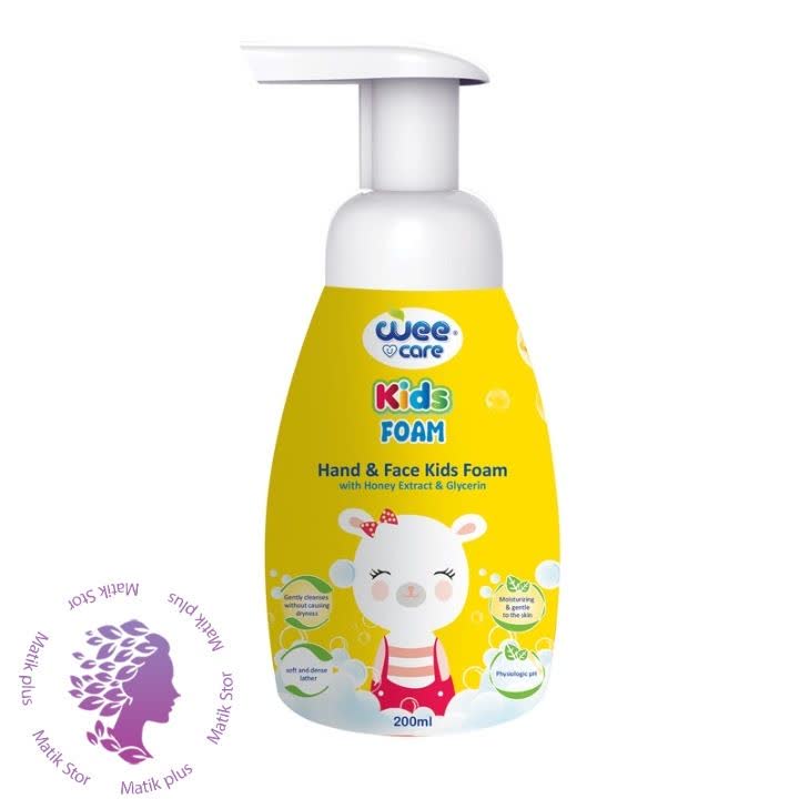 فوم شست و شوی دست و صورت کودک مدل عصاره عسل wee care