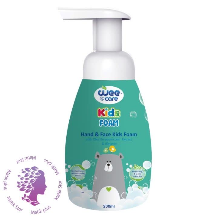 فوم شست و شوی دست و صورت کودک مدل عصاره زیتون wee care