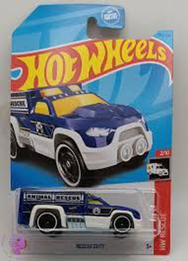ماکت ماشین هات ویلز مدل نجات حیوانات طرح RESCUE DUTY آبی
