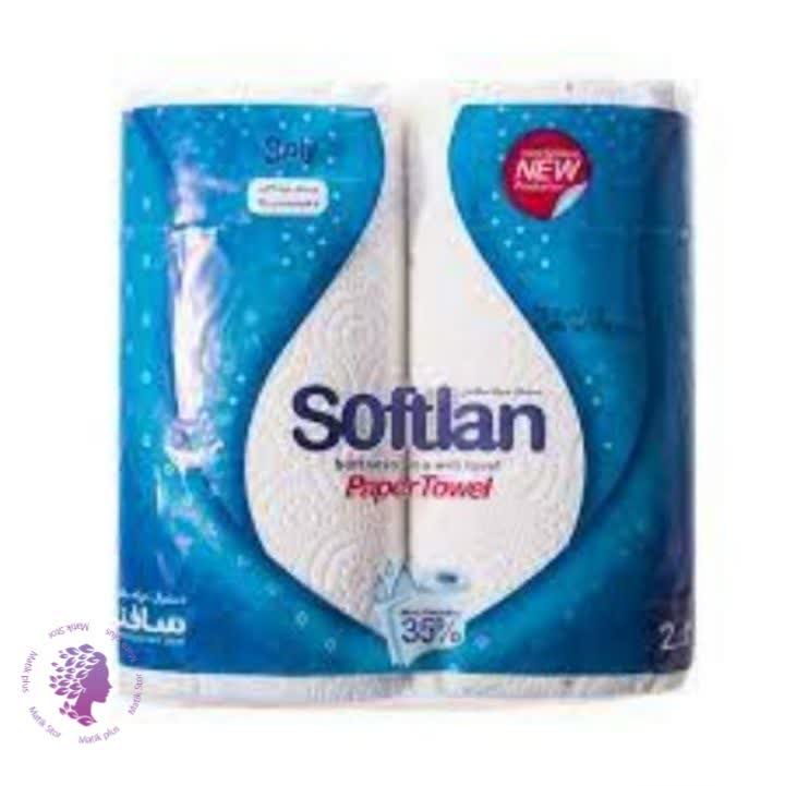 دستمال حوله کاغذی سافتلن بسته 2 عددی
