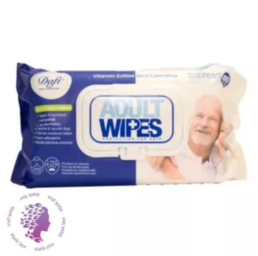 دستمال مرطوب دافی مدل Adult Wipes بسته 100 عددی
