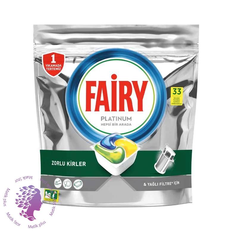 قرص ماشین ظرفشویی فیری مدل Platinum بسته 33 عددی