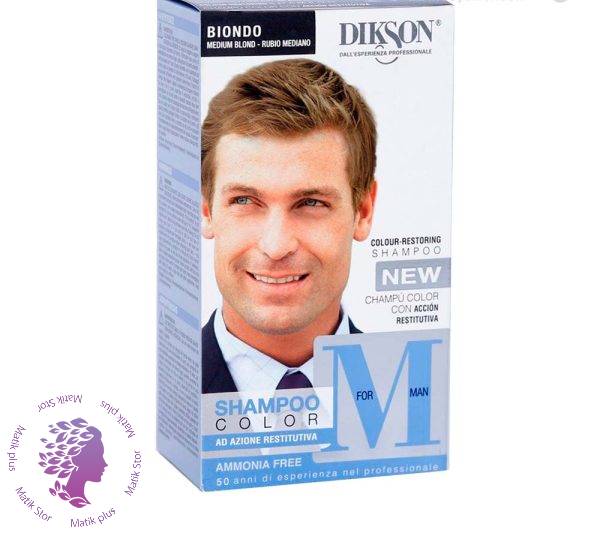 شامپو رنگ مردانه مدل M FOR MEN رنگ بلوند متوسط