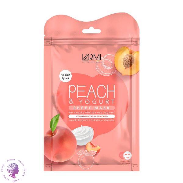 دبل شیت ماسک ورقه ای آبرسان هلو و ماست وارمی 2 عددی