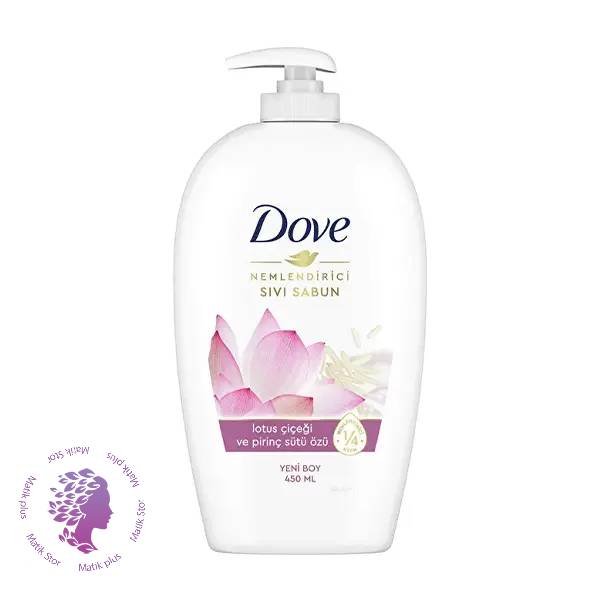 مایع دستشویی داو حاوی عصاره نیلوفر آبی و شیربرنج