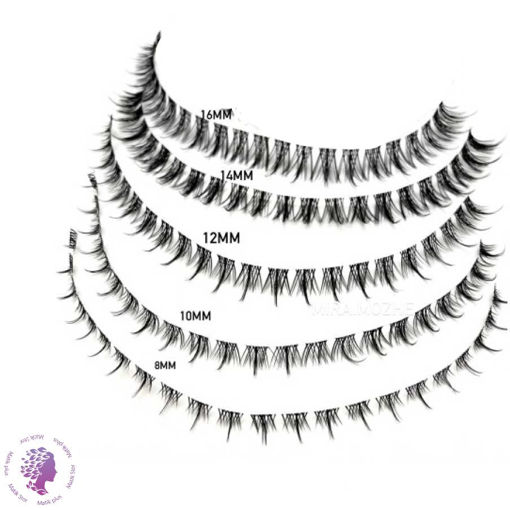 مژه ریسه ای فیشر سایز 12 رنگ قهوه ای