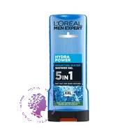 شامپو سر و بدن مرطوب کننده 5in1 مردانه  مدل HYDRA POWER حجم 300 میل