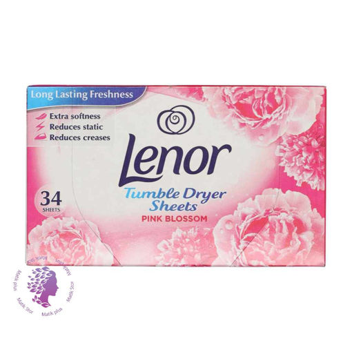 دستمال خوشبو کننده لباس مدل Tumble Dryer Sheets با رایحه شکوفه صورتی بسته 34 عددی