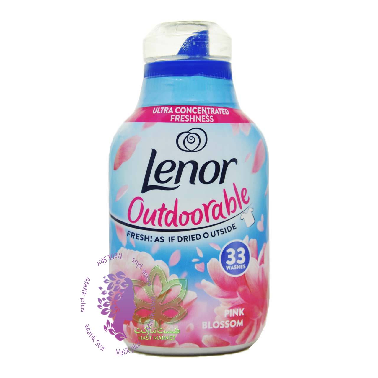 مایع نرم کننده و خوشبو کننده لبا رایحه شکوفه صورتی مناسب 33 بار شستشو حجم 462 میل