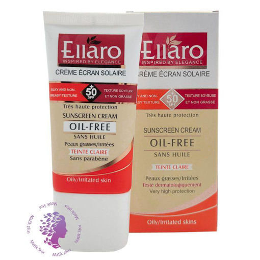 کرم ضد آفتاب رنگی بژ روشن SPF50 الارو پوست چرب 40 میل