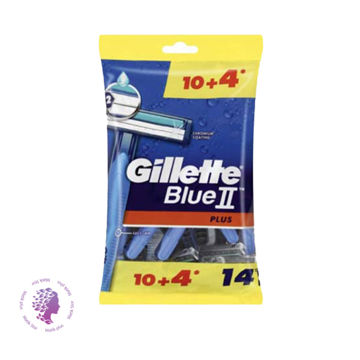 خود تراش ژیلت مدل Blue 2 Plus بسته 14 عددی	