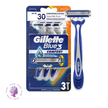 خود تراش ‏ژیلت مدل Blue 3 بسته 3 عددی	