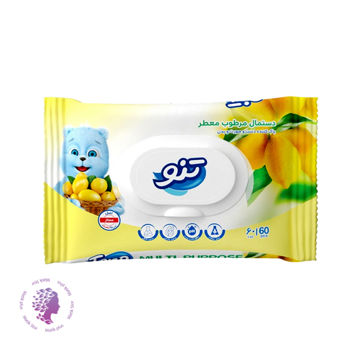 دستمال مرطوب تنو مدل Lemon بسته 60 عددی	