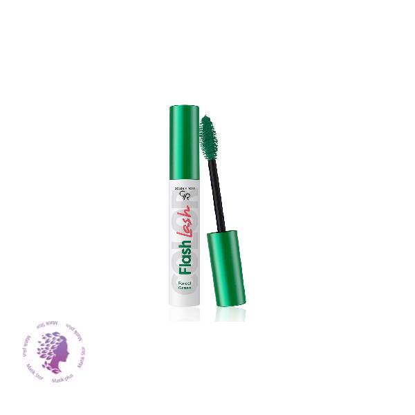 ریمل رنگی مدل FLASH LASH COLORED MASCAR رنگ سبز تیره