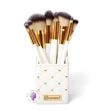 ست براش ۱۲ تایی bh  استند دار مدل وایت