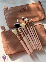 ست براش 14 تکه کیف دار رنگ قهوه ای