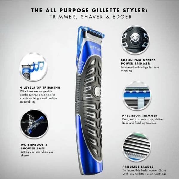 ماشین اصلاح صورت ژیلت مدل Styler 4in1