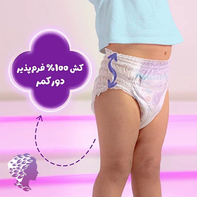 پوشک شورتی مای بیبی مدل کانال دار سایز 4  ----------------- 30 عددی