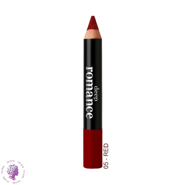 رژ لب مدادی براق  شماره G05 رنگ RED همراه تراش