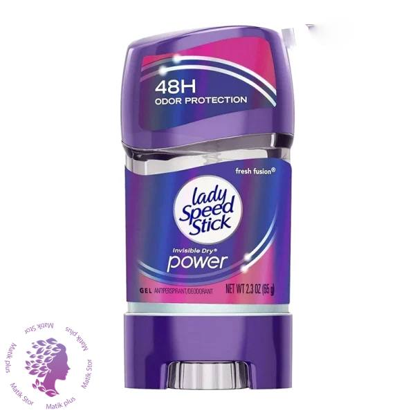 دئودورانت ژله ای لیدی اسپید استیک مدل FRESH FUSION وزن 65 گرم