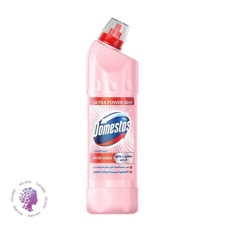مایع سفیدکننده و ضد بوی نامطبوع صورتی دامستوس مدل Anti-Odor با رایحه اکالیپتوس حجم 750 میلی لیتر