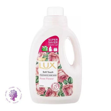 مایع دستشویی لوکس Lux مدل Soft Touch رایحه گل رز حجم 1500 میل