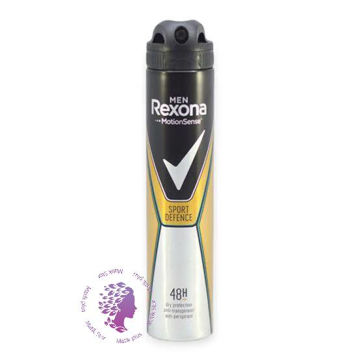 اسپری ضد تعریق مردانه رکسوناRexona مدل اسپورت دیفنس زرد 48 ساعته حجم 200 میل