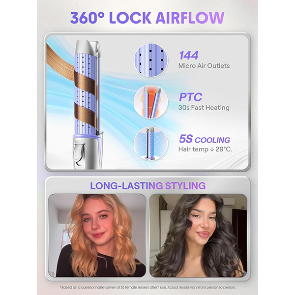 دستگاه استایلر کول ایر فلو شیگلم Sheglam Cool Lock Airflow Styler سایز 25mm