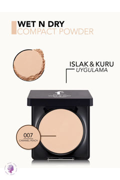 پنکیک دوکاره فلورمار flormar مدل Wet & Dry  شماره 007(رنگ Caramel Peach)