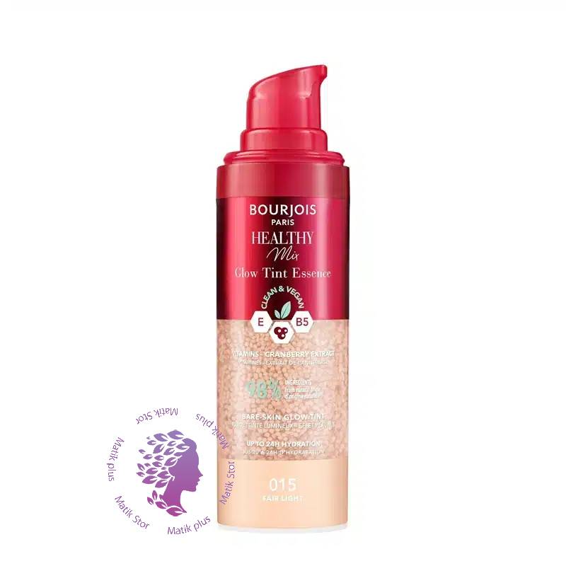 تینت آبرسان و درخشان‌ کننده پوست بورژوآ Bourjois مدل Healthy Mix Glow Tint Essence کد 015 (رنگ Fair Light)