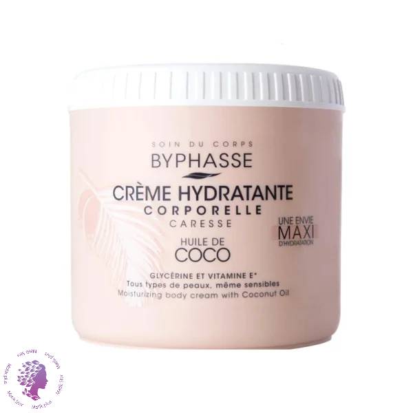 کرم مرطوب کننده بدن بایفاس حاوی روغن نارگیل مناسب انواع پوست 500 میل BYPHASSE MOISTURIZING BODY CREAM WITH COCONUT OIL