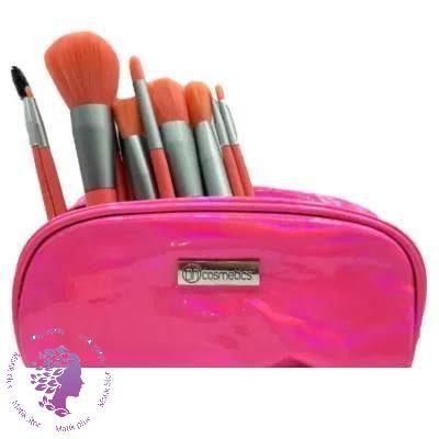 ست براش کیف دار بی اچ کازمتیکس BH Cosmetics مدل هلوگرامی صورتی