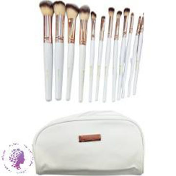 ست براش کیف دار بی اچ کازمتیکس BH Cosmetics مدل هلوگرامی سفید10 تایی