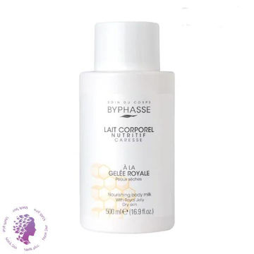 شیر بدن مغذی بایفاس GELEE ROYALE حاوی ژل رویال 500 میل BYPHASSE NOURISHING BODY MILK WITH ROYAL JELLY DRY SKIN