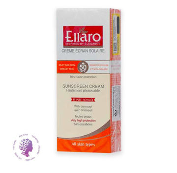 کرم ضد آفتاب SPF50 انواع پوست بژ طبیعی الارو