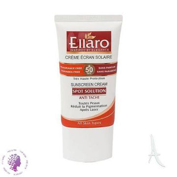 کرم ضد آفتاب و ضد لک بدون رنگ الارو SPF50 مدل Spot Solution محافظ UVA ،UVB، مناسب انواع پوست تحت لیسانس حجم 40 میلی‌لیتر
